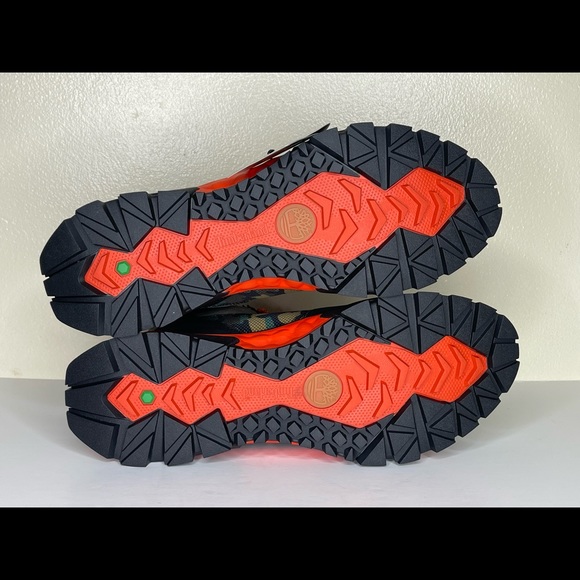 Mens Timberland Solar Ridge GoreTex Mid Hiking Boots Waterproof Black Red - Picture 9 of 13